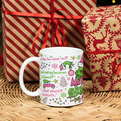 Pink Grinchy Mug