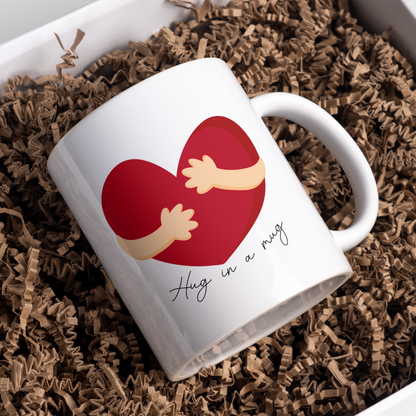 Hug in a Mug With Red Heart