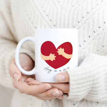 Hug in a Mug With Red Heart