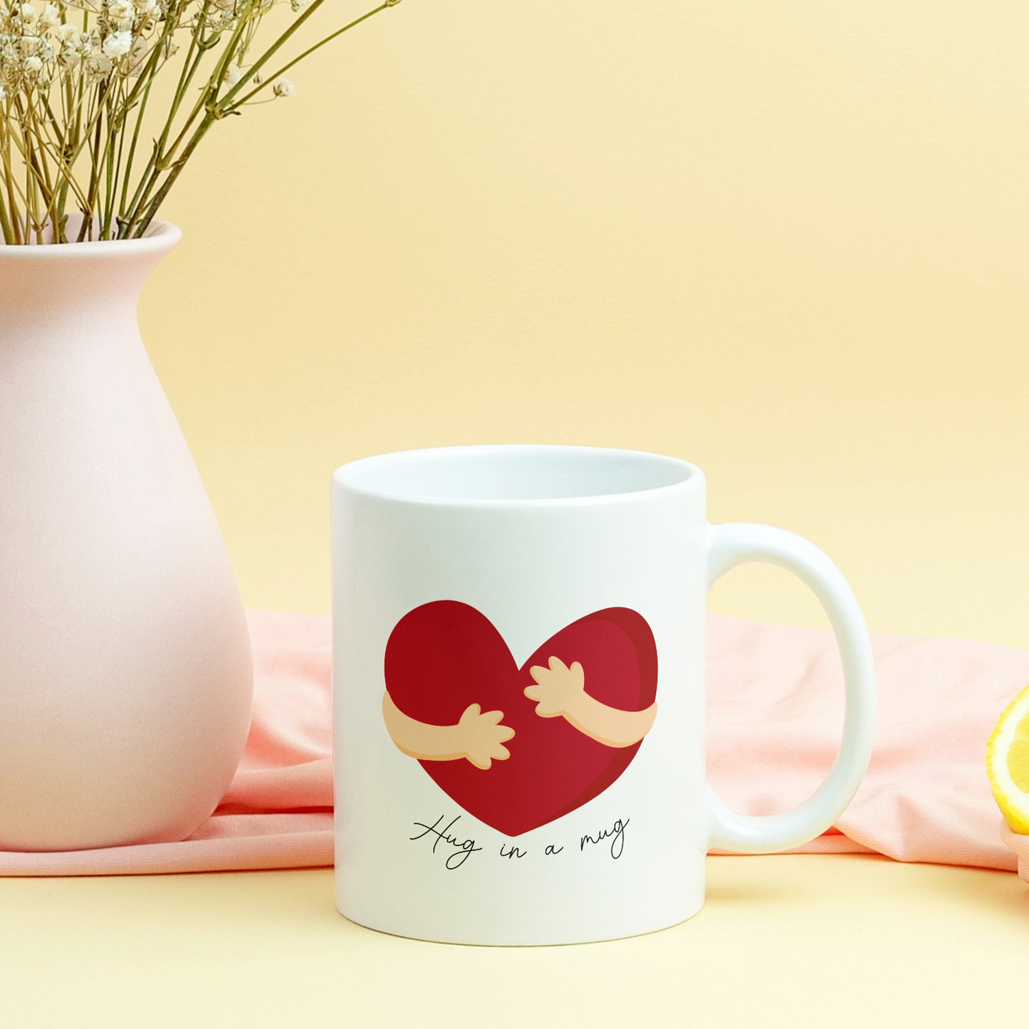 Hug in a Mug With Red Heart